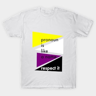 Pronoun is like a name, respect it please T-Shirt